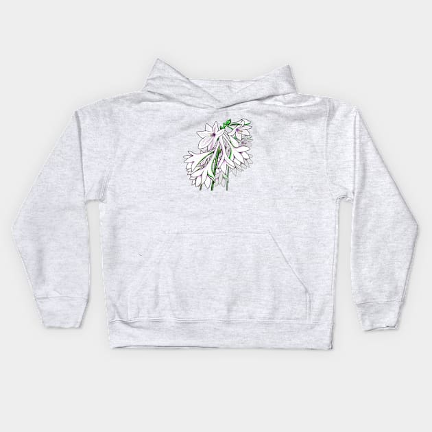 Hosta Bouquet Kids Hoodie by Kirsty Topps